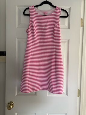 Lilly Pulitzer Pink & White Striped Sleeveless Shift Dress